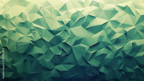 Green and Blue Abstract Polygon Design