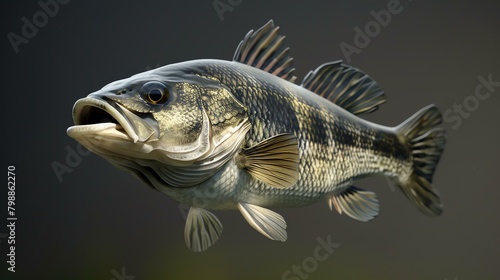 Largemouth bass are a popular game fish due to their aggressive nature and willingness to strike at a variety of baits.