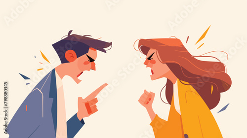 Couple arguing quarrelling. Family fight conflict m