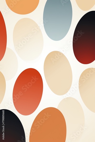 Soft to dark ovals, repeating sequence, flat style, illustration, white base , high resolution
