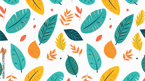 Creative seamless pattern with natural shapes or ma
