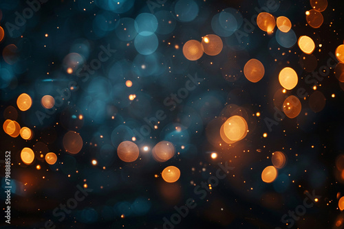 Gold glitter light shine sparkles and golden spark particles on black background. glow, light ray, glittery ring shimmer , light with golden hues, flare