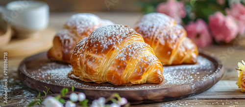 Sfogliatella is an Italian pastry originating from Naples, made with flaky layers of dough filled with a sweet ricotta cheese filling flavored with candied orange peel and cinnamon