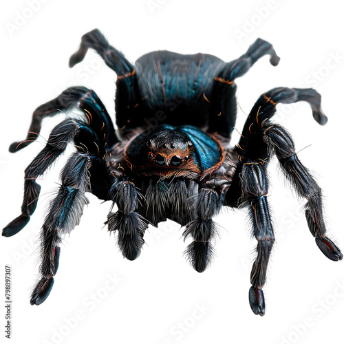 Angry Tarantula Spider On isolated transparent PNG background