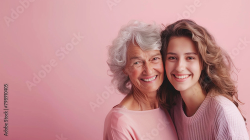 Affectionate mothers and daughters together on Mother’s Day