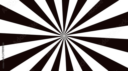 Abstract hypnotic pattern with black-white striped lines. Psychedelic background,swirl lines, optical illusion,graphic texture.