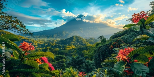 Breathtaking view of the Arenal Volcano in Costa Rica