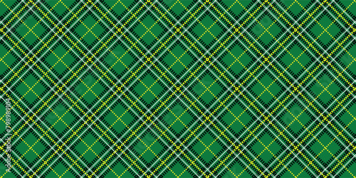 Green Black Yellow White Lumberjack plaid seamless pattern
