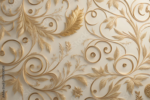 golden floral pattern