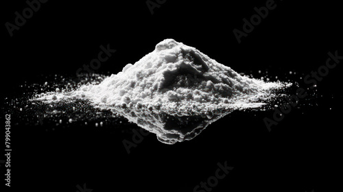 Pile of pure amphetamine, speed on black surface