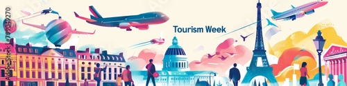 illustration with text to commemorate Tourism Week