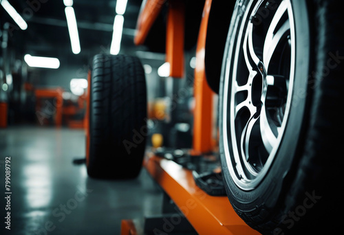 repair tire wheel neural car created technology installation generative network ai fix maintenance service automobile mechanic transportation garage auto technician tyre