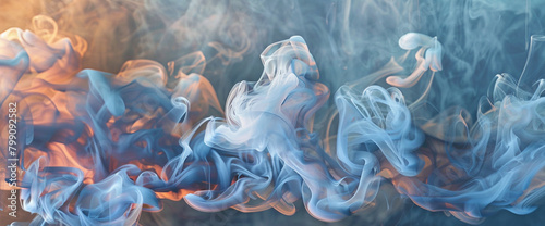 Translucent smoke twists and twirls, painting an abstract background that enchants the senses.