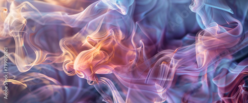 Translucent smoke twists and twirls, painting an abstract background that enchants the senses.