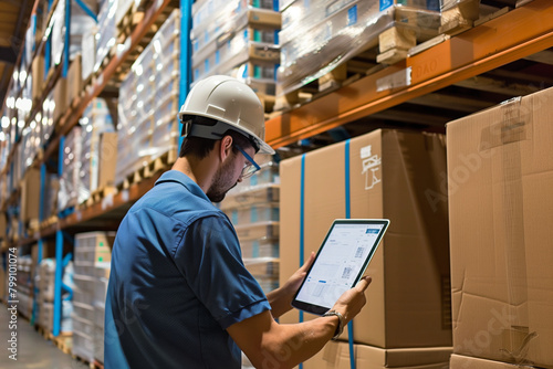 Precision Handling: Showcase workers using technology to precisely manage and redirect goods for immediate outbound shipment.