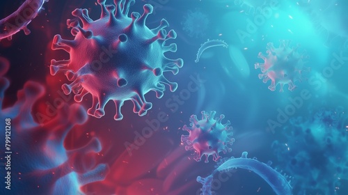 Illustration of Coronavirus | COVID-19 | Science | Background | Microscope | Health