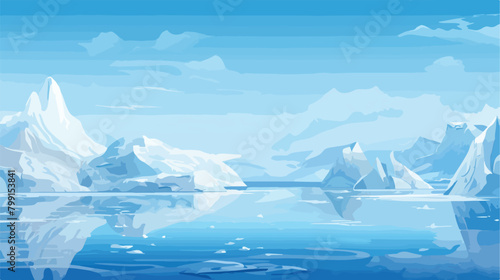 Seamless horizontal background with Arctic glaciers