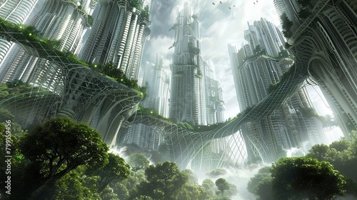 parametric architecture, gotham city, fusion of nature and architecture