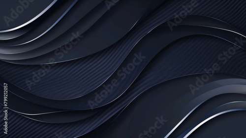 Elegant dark blue waves on a textured background for modern design use