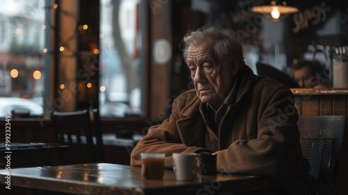 The Elderly Man at Cafe