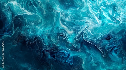 Vibrant Blue and Teal Abstract Background for Design Generative AI