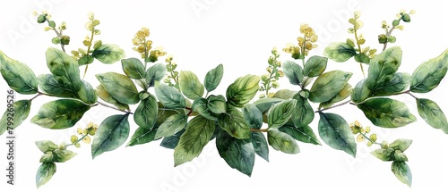 Cinnamon Basil and Lemon Balm Wreath A fragrant wreath featuring cinnamon basil leaves and lemon balm sprigs