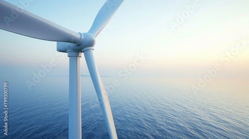 An image of windturbine generator on the sea background