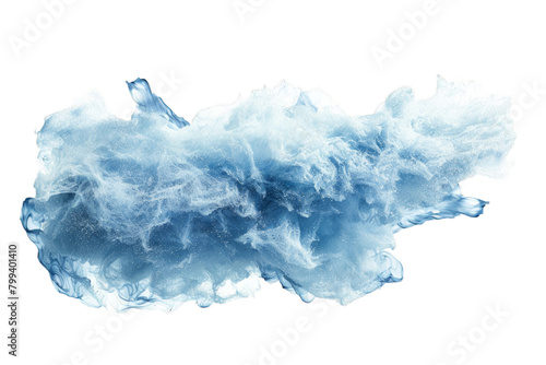 Ethereal Blue Ice Texture on transparent background