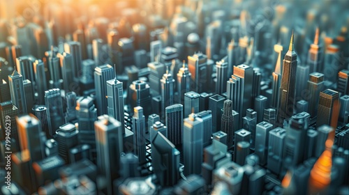 Abstract Cities, Can be used for companies related to urban life, tourism, or urban planning. Creates a sense of modernity and activity. Generative AI.