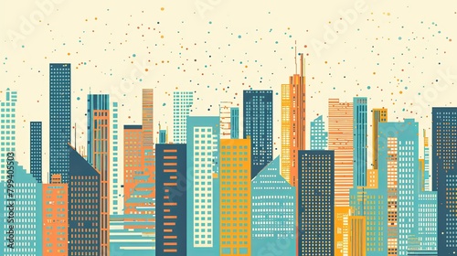 Abstract Cities, Ideal for businesses in urban life, tourism, or urban planning sectors. Conveys modernity and vitality, capturing the essence of bustling cityscapes. Generative AI.