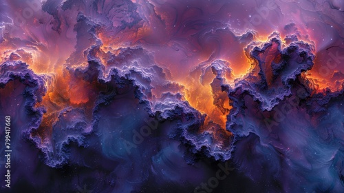  A Purple-Orange sky image featuring clouds and Stars below right corner