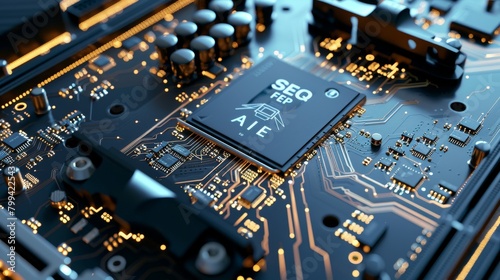 Tech Marvel Illuminating the Intricacies of AI Chipsets on Motherboard