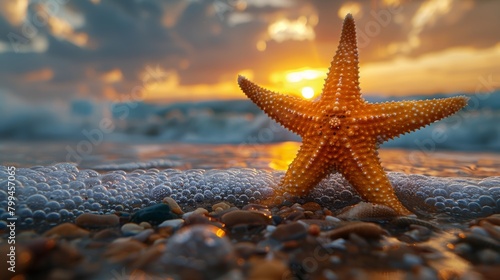 Starfish on Sandy Beach