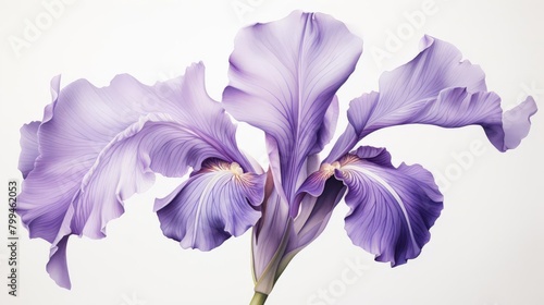 A purple flower with a white background