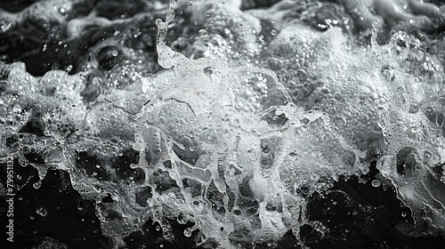 Black and white photo of river water. Background image.