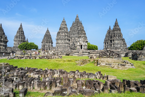 Indonesia, Yogyakarta, April 14, 2024: Prambanan temple Hindu, UNESCO world heritage