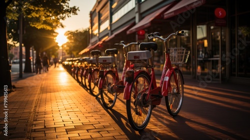 rental bikes in city.