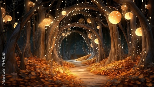 Topaz Glow: Enchanted Forest Canopy
