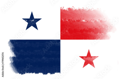 panama flag brush stroke template transparent