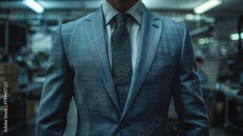 Each stitch of the mockup suit binds you to a façade of professionalism, while your true self remains hidden.