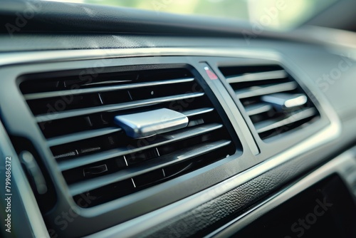 closeup fan air conditioner grilles car interior