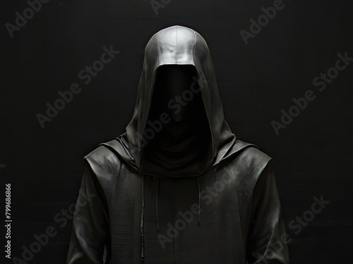 A faceless man on a gray background.