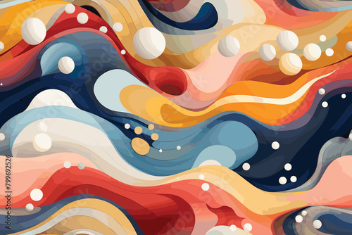 Seamless abstract artwork pattern design, original wallpaper, banner 