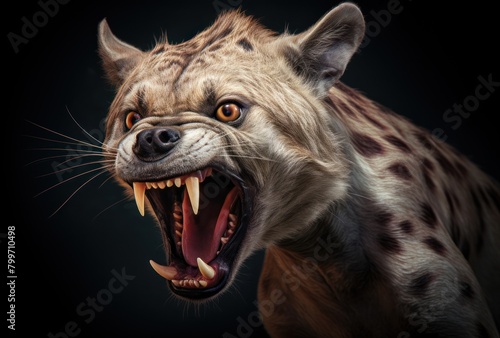 Fierce Hyena Growling
