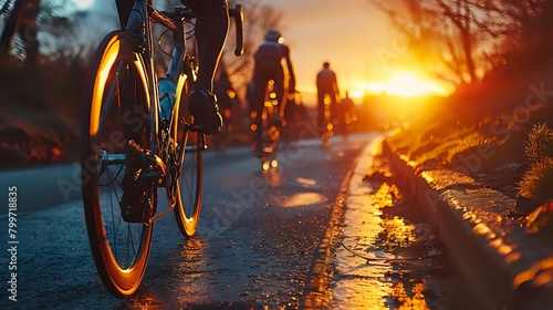 Inspiring Athletic Excellence: Cyclists in Motion