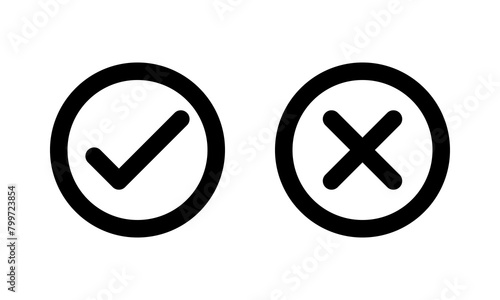 Two check marks black round outline icons