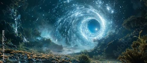 Create a 3D animation tutorial that teaches how to model and animate a swirling vortex gateway aimed at aspiring digital artists