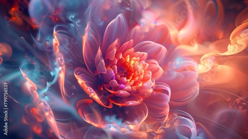 Mesmerizing Fluttering Petals in Kaleidoscopic Surreal Dreamscape