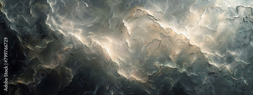A fractal image reminiscent of a dynamic swirl of clouds lit from within, suggesting a powerful natural phenomenon. Dramatic sky, natural phenomenon, cloud vortex, sublime nature, atmospheric art.