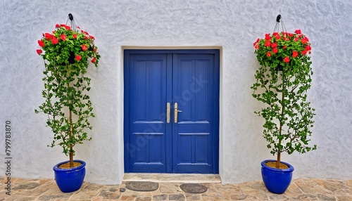 Rustic Elegance: A Handcrafted Navy Door with Rustic Charm